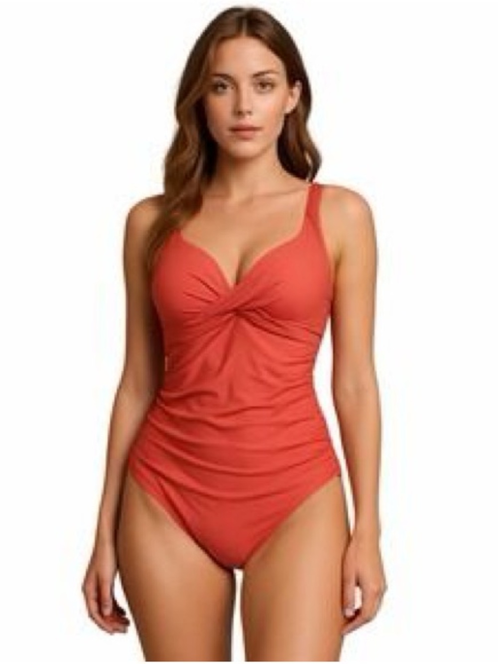 NWT EoMENIE Twist-Front One-Piece Swimsuit